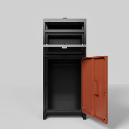 ya 28 10.13 baidi Parcel Box (Floor Standing),Mechanical Lock,Burglar Resistant Black