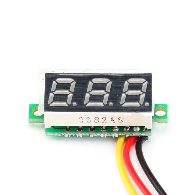 ya 16 10.20 baidi 0.28-inch Digital Voltmeter with Ultra-Compact DC 0-100 Volt Display for Voltage Monitoring.