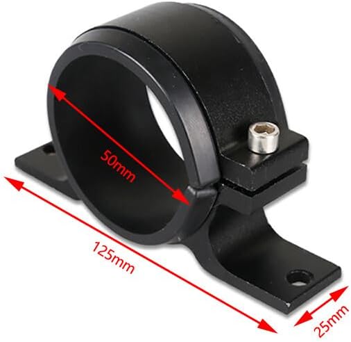 ya 4 8.8.2 50mm Aluminum Inline Fuel Pump or Filter Mounting Bracket Mount Clamp Black