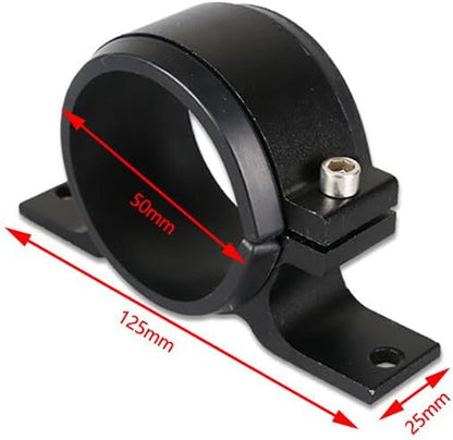 ya 4 8.8.2 50mm Aluminum Inline Fuel Pump or Filter Mounting Bracket Mount Clamp Black