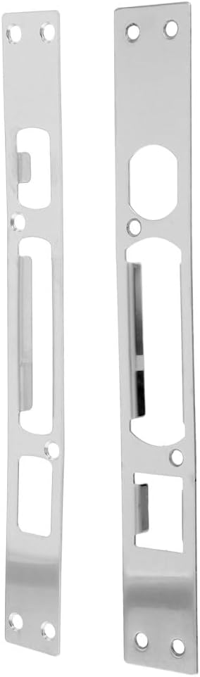 ya 26 10.21 baidi 2PCS Security Strike Plate Long Deadbolt Larson Storm Door Replacement Parts