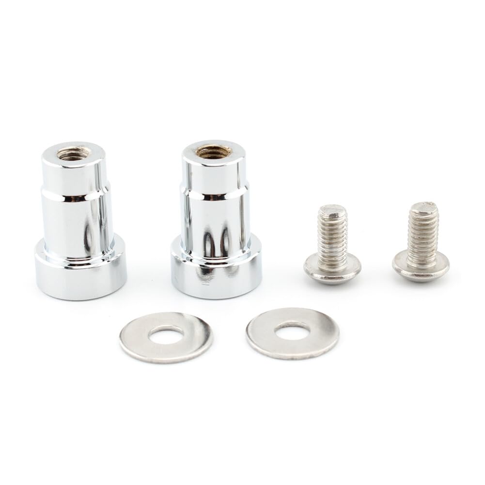 ya 9 10.24 Pair CNC Mirror Hole Caps Cover Fit for Thruxton Aluminum Motorcycle Chrome