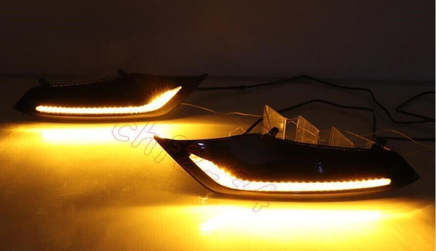 ya 9 10.24 3-color LED front daytime running lights/turn signals for Mazda 3 2019-2023-