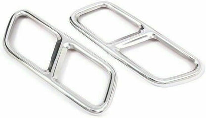 ya 4 8.14 for Mercedes-Benz S Class W222 10-17 Chrome Rear Exhaust Muffler Tail Pipe Trim