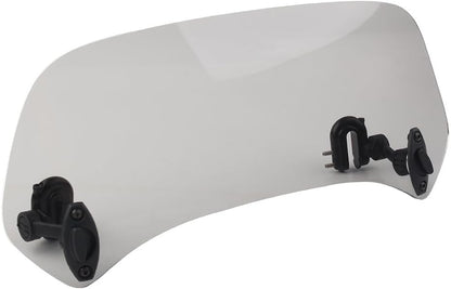 ya 2 8.15 Motorcycle Adjustable Clip On Windshield Extension Spoiler Wind Deflector Smoke