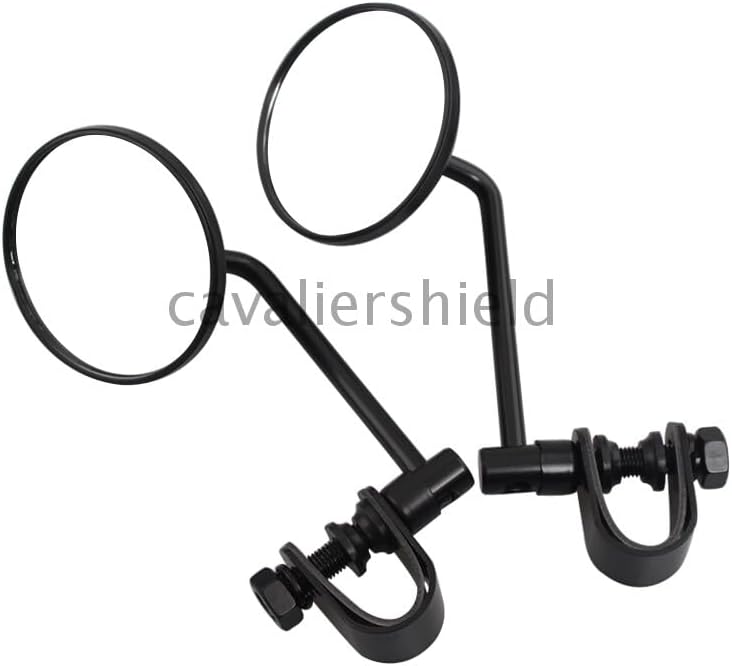 ya 13 9.15 baidi Motorcycle Black Rearview Round Mirrors 25mm Adapter Clamp for Harley Cafe Racer