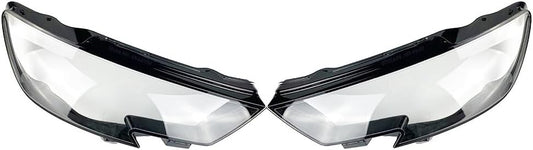 ya 4 8.10 Pair Auto Shell Clear Lampshade Headlight Lens Cover Fit for Audi A3 2017-2020