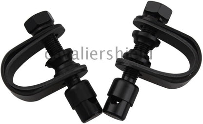 ya 13 9.15 baidi Motorcycle Black Rearview Round Mirrors 25mm Adapter Clamp for Harley Cafe Racer