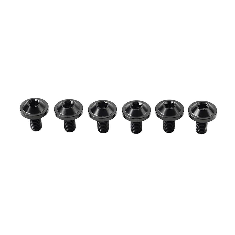 ya 9 10.24 6pcs Alloy Bolts Truss Torx Head Screws M5x25mm for Motorcycle Black