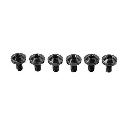 ya 9 10.24 6pcs Alloy Bolts Truss Torx Head Screws M5x25mm for Motorcycle Black