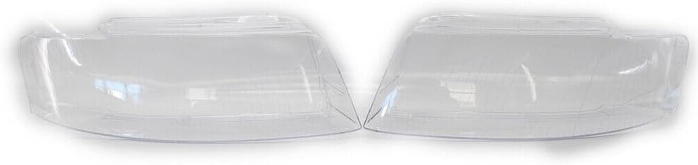 ya 6 8.14 Fit for Audi A4 B6 2002-05 Replacement Headlight Head Lamp Lens Cover Left + Right