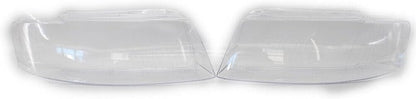 ya 6 8.14 Fit for Audi A4 B6 2002-05 Replacement Headlight Head Lamp Lens Cover Left + Right