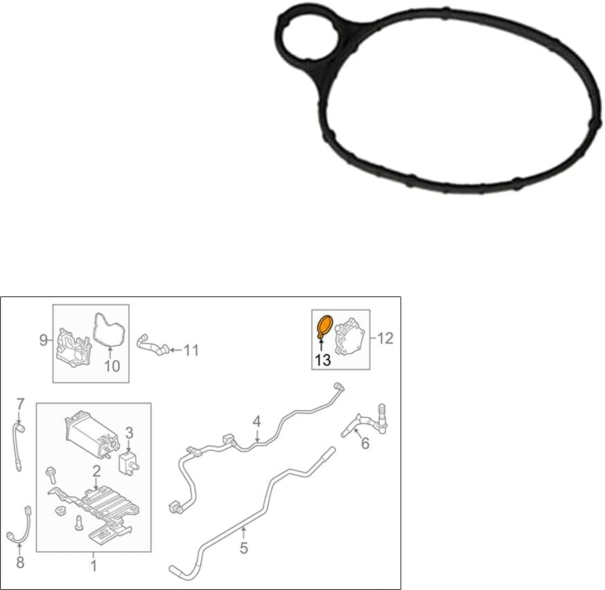 ya 11 9.14 baidiVacuum Pump Gasket Rubber Black for Explorer 2012-2019 BB5Z2A572B