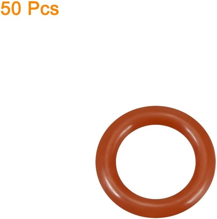 ya 4 8.8.2 Silicone O-Ring 12mmx8mmx2mm VMQ Seal Rings Sealing Gasket Red 50Pc