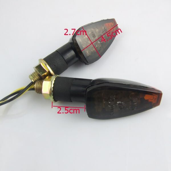 ya 4 8.10 4xMotorrad for Mini Blinker Blinkleuchte E-Pr¨¹fzeichen12mm LED 12V Universal Schwarz