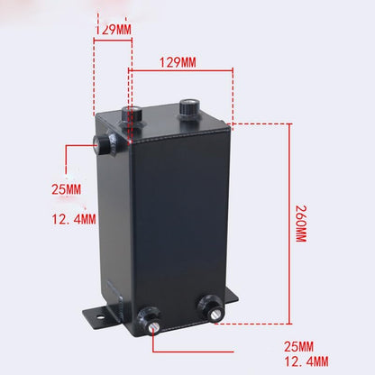 ya 5 8.10 4L Oil Catch Can Fuel Surge Tank 6AN Port Sturdy Lightweight Aluminum Silver