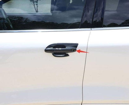 ya 5 8.10 for Ford Escape 20-2022 4PCS Carbon Fiber Exterior Side Door Handle Cover Trim