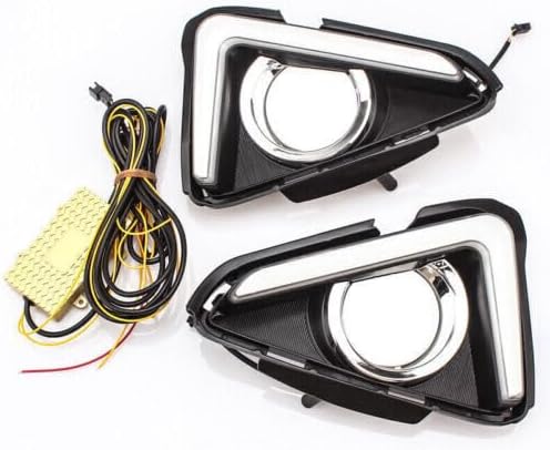 ya 4 8.10 1 Set LED Daytime Running Light Fog Light for Toyota RAV4 2016-2018