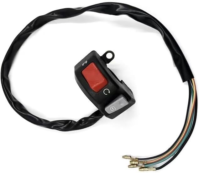 ya 4 8.14 7/8 Motorcycle Handlebar Fog Headlight Horn Start Kill Switch 12V ON-OFF-Button