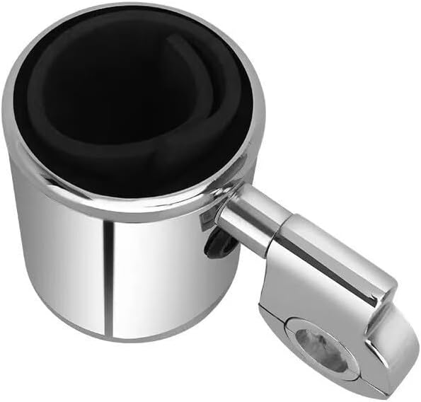 ya 4 8.14 Motorcycle cup holder handlebar beverage bottle holder chrome alloy suitable for Harley Universal