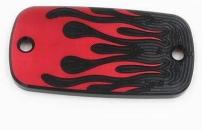 ya 10 9.16 zhengce Universal Red Flame Front Brake Fluid Cap For Chopper Cruiser Touring Motor