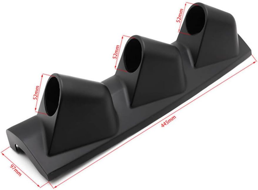 ya 4 8.14 52mm 3-Hole Car A Pillar Dash Gauge Pod Mount Holder Cover Black
