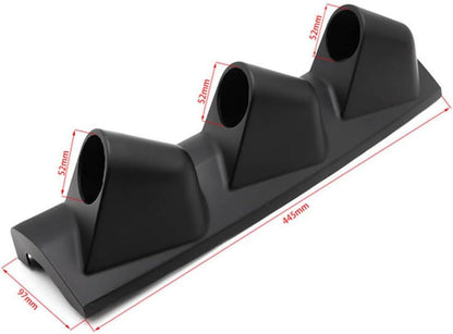 ya 4 8.14 52mm 3-Hole Car A Pillar Dash Gauge Pod Mount Holder Cover Black