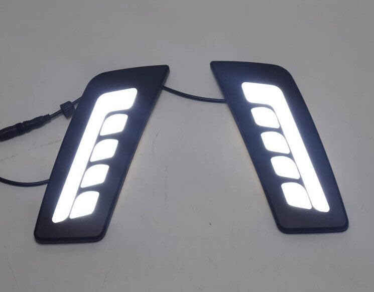 ya 4 8.14 for Ford Ranger 2011-2015 LED Front Grille Light White and Amber Turn Signal DRL 