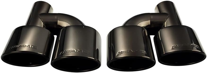 ya 6 8.24 baidi Pair for Mercedes-benz AMG Tips W212 E350 E400 C63 C300 C350 W204 Black