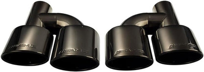 ya 6 8.24 baidi Pair for Mercedes-benz AMG Tips W212 E350 E400 C63 C300 C350 W204 Black