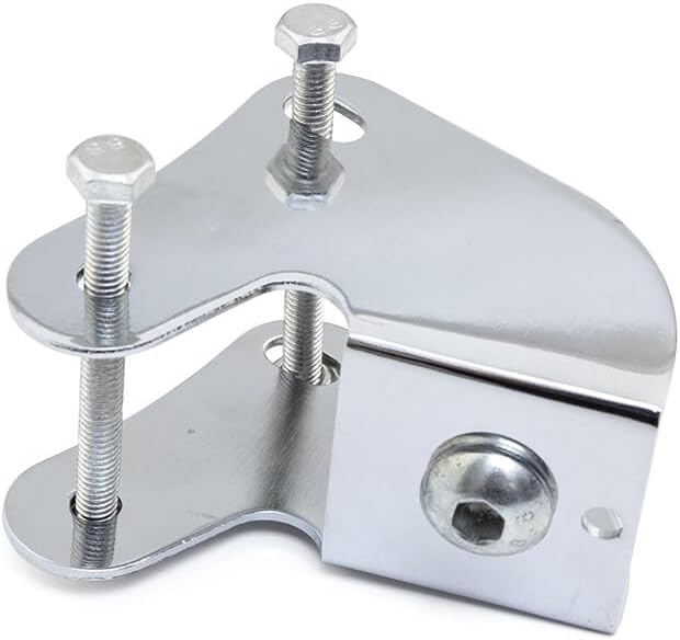 ya 6 8.14 Chrome Headlight Bottom Mount Bracket Adapter Holder For Cruiser Chopper Custom