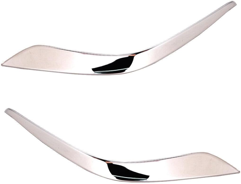 ya 4 8.10 2 Pack Chrome Front Fog Lamp Eyebrow Cover Decoration for Mazda 6 Atenza 2013-2016