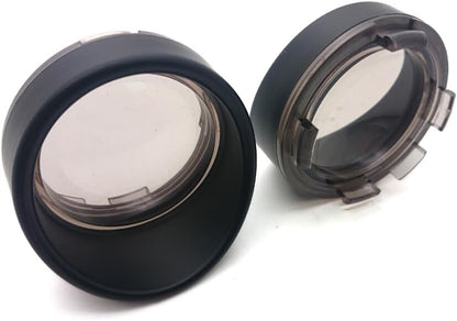 ya 11 9.14 zhengce Black Visor-Style Turn Signal Bezels With Smoke Lens for Harley Sportster