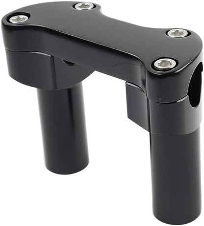 ya 4 8.8.2 3.5 Straight Handlebar Riser & Top Clamp Black for Harley Dyna Tour Road