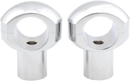ya 4 8.8.2 Chrome 32mm CNC Handlebar Riser Bar Mount Clamp for Harley Touring Softail Dyna