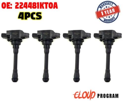 ya 4 8.24 baidi 4Pcs Ignition Coil 22448-1KT0A for Nissan Altima Rogue Sentra for Infiniti FX50 QX60