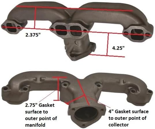 ya 2 8.15 Smoothie Rams Horn Manifolds Small Block for Chevy SBC 283 305 327 350US