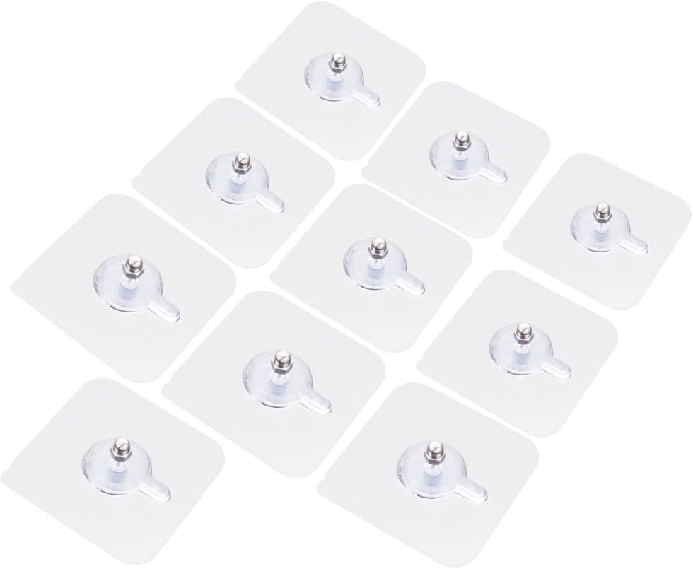 ya 26 10.21 baidi 10 Pcs Adhesive Hooks Self No Trace Screw Sticker Picture Hanging Wall Kit Tool