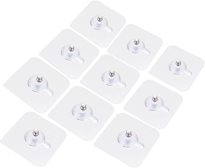 ya 26 10.21 baidi 10 Pcs Adhesive Hooks Self No Trace Screw Sticker Picture Hanging Wall Kit Tool