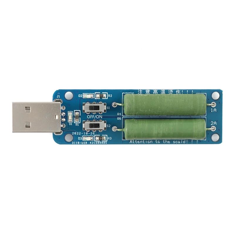 ya 16 10.20 baidi USB Electronic Load with Switch, 3A, 2A, 1A Resistance Tester with LED -