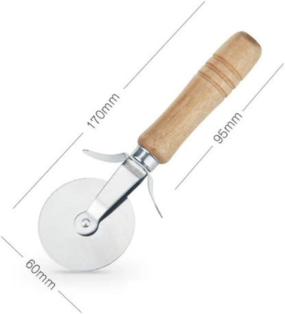 ya 14 9.20 baidi 17 X6cm Stainless Steel Cutter Pizza Dough Roller Tool Handheld Pastry-1