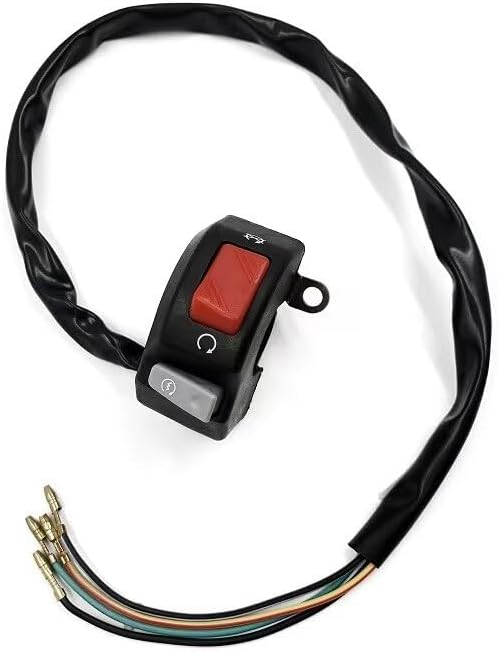 ya 4 8.14 7/8 Motorcycle Handlebar Fog Headlight Horn Start Kill Switch 12V ON-OFF-Button