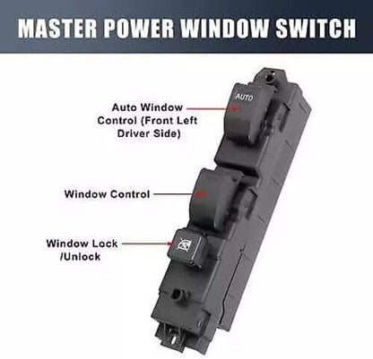 ya 5 8.24 baidi 84820-37033 Main Driver Side Power Window Switch Replacement Black for Hino 