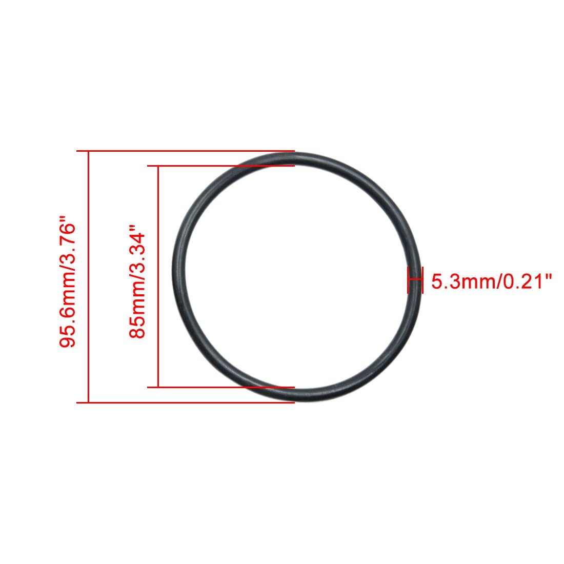 ya 13 9.15 baidi 5pcs Black NBR O-Ring Seal Gasket Washer 85mm x 5.3mm