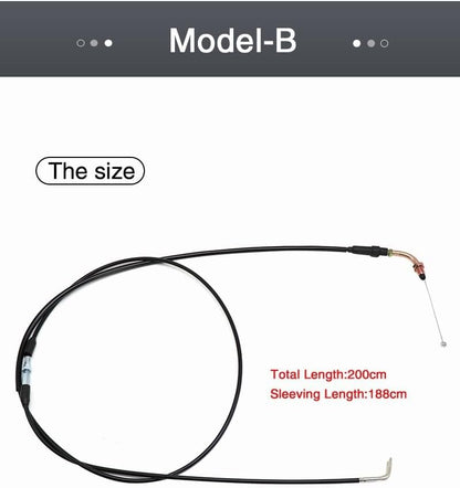 ya 5 8.24 baidi 188mm Motorcycle Throttle Cable Scooter Accelerator Double Elbow GY6 Engine