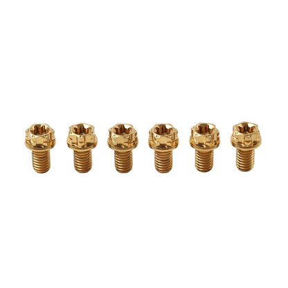 ya 9 10.24 6pcs Bolts Torx Head Flange Screw M8x15mm Gold for Motorcycle Bike