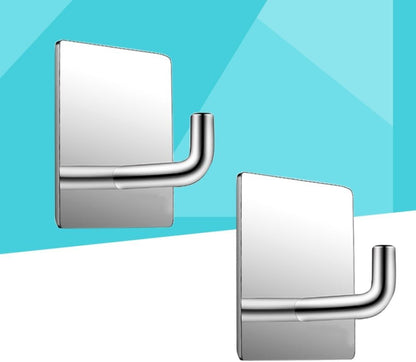 ya 26 10.21 baidi 4 Pcs Stainless Steel Hook Bathroom Hooks Kitchen Towel Strong Stick
