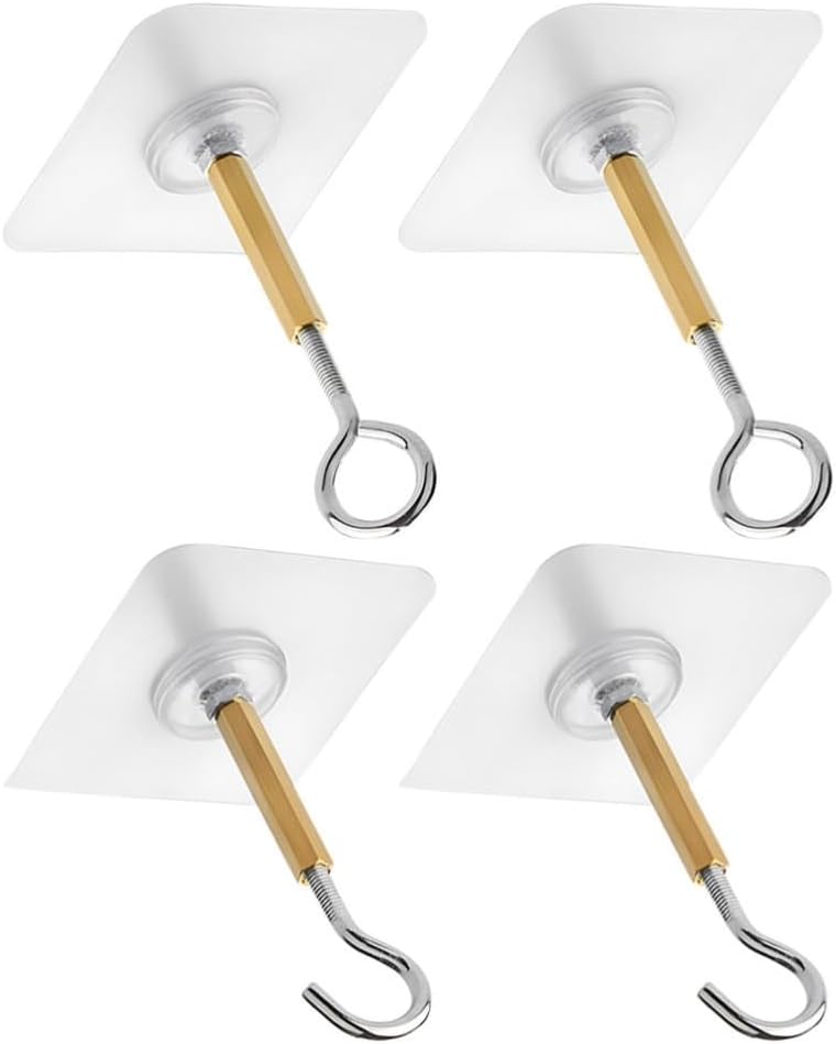 ya 26 10.21 baidi 4pcs Adhesive Hooks Wall Ceiling Hooks Cabinet Hooks Hanging Towel Lights Coat