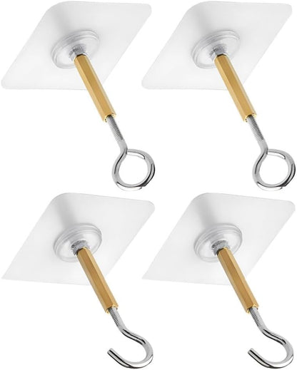 ya 26 10.21 baidi 4pcs Adhesive Hooks Wall Ceiling Hooks Cabinet Hooks Hanging Towel Lights Coat
