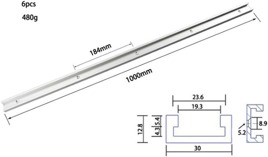 ya 26 10.21 baidi T Slot Miter Track Jig Non Porous Slide Slab Fixture Woodworking(100cm) New